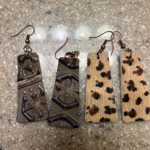 2 pack leather earring